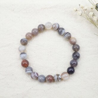 Bracelet Agate Botswana - Billes Bracelet Agate Botswana - Billes