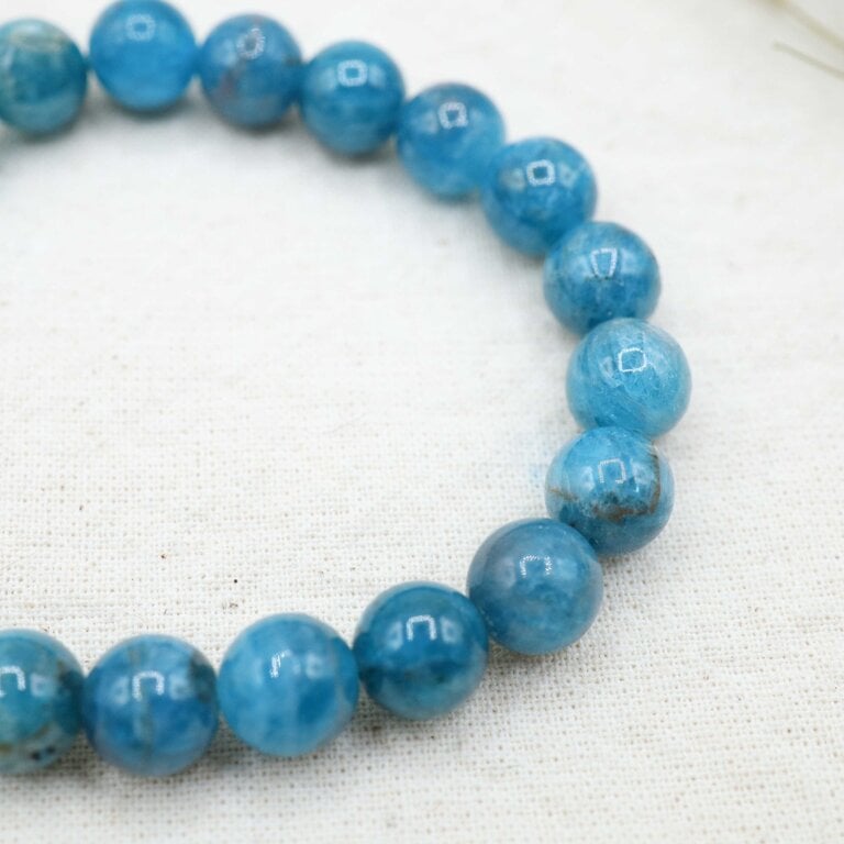 Bracelet Apatite Bleue - Billes