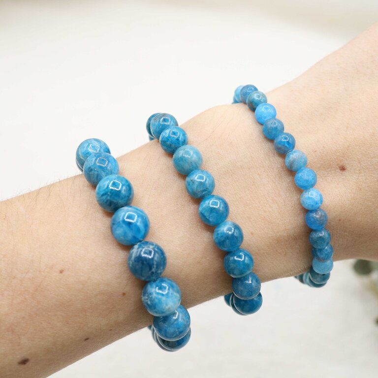 Bracelet Apatite Bleue - Billes