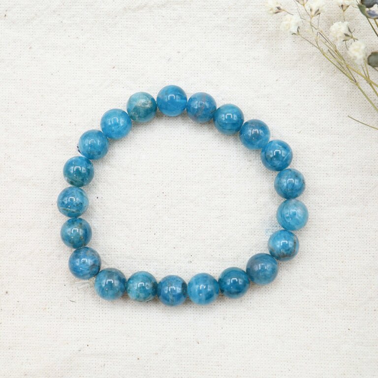 Bracelet Apatite Bleue - Billes