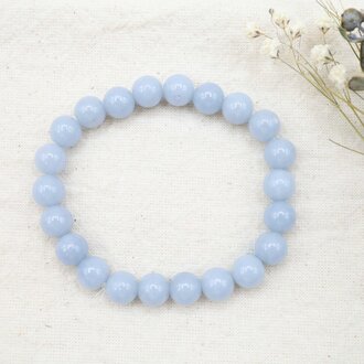 Bracelet Angélite - Billes 8-8.5mm Bracelet Angélite - Billes 8-8.5mm