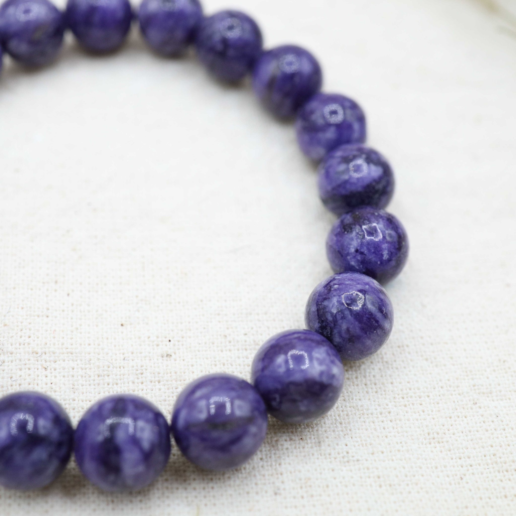 Charoite Bracelet - Beads 8 mm