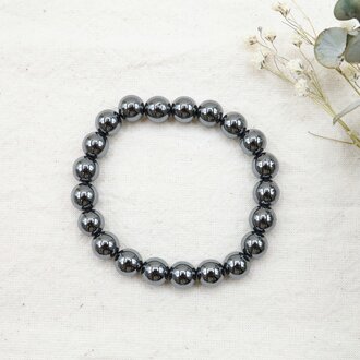 Bracelet Hématite - Billes 8-8.5mm