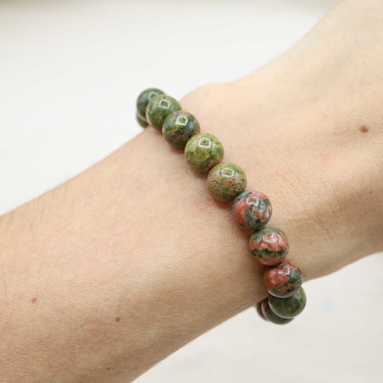 Bracelet Jaspe unakite - Billes 8mm