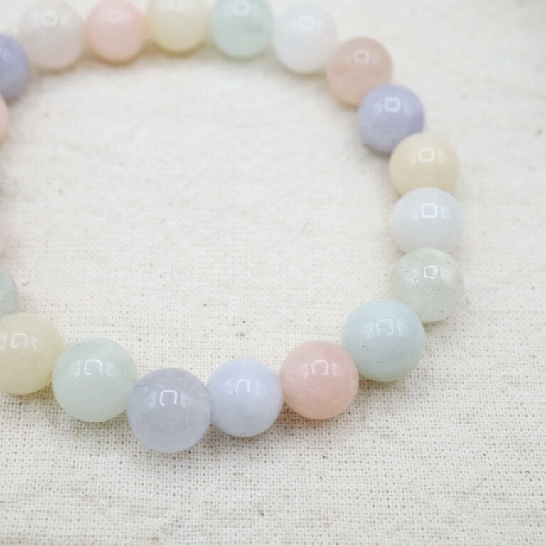 Bracelet Béryls mix - Billes 8-8.5mm