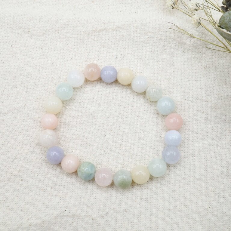 Bracelet Béryls mix - Billes 8-8.5mm