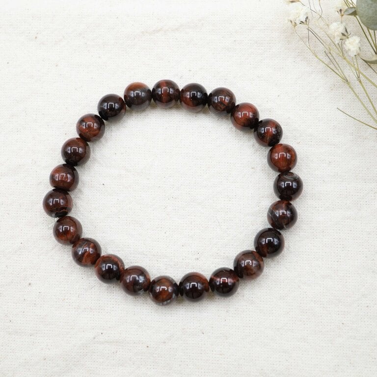 Red Tiger Eye Bracelet - Beads