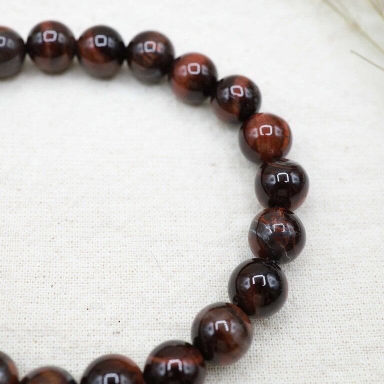 Red Tiger Eye Bracelet - Beads