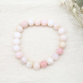 Bracelet Opale rose - Billes 8-8.5mm Bracelet Opale rose - Billes 8-8.5mm
