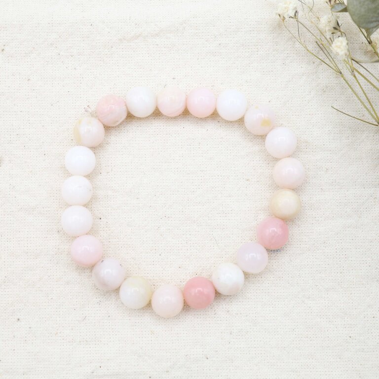 Pink Opal Bracelet - Beads 8-8.5mm