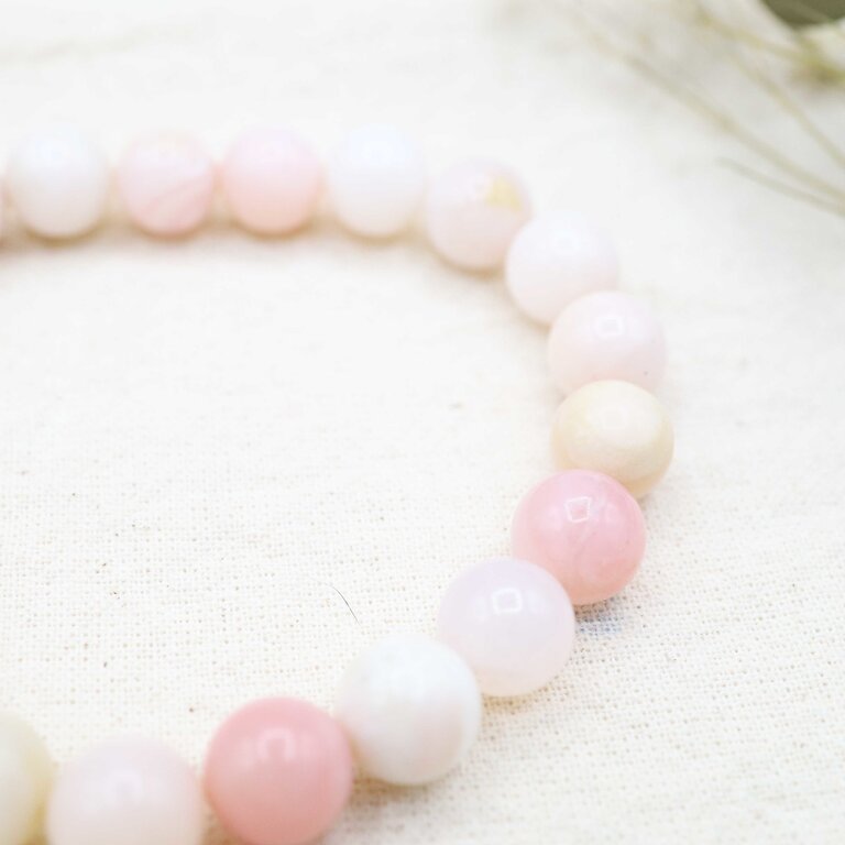 Pink Opal Bracelet - Beads 8-8.5mm