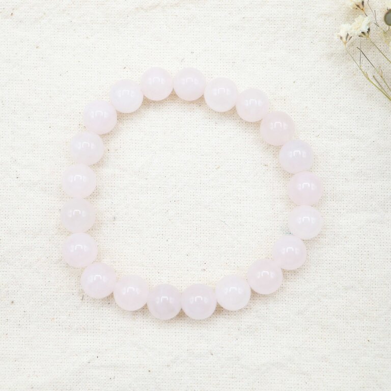 Bracelet Quartz Rose - Billes