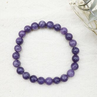Lepidolite Bracelet - Beads Lepidolite Bracelet - Beads