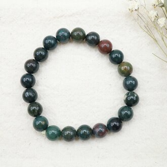 Blood Stone Bracelet - Beads Blood Stone Bracelet - Beads