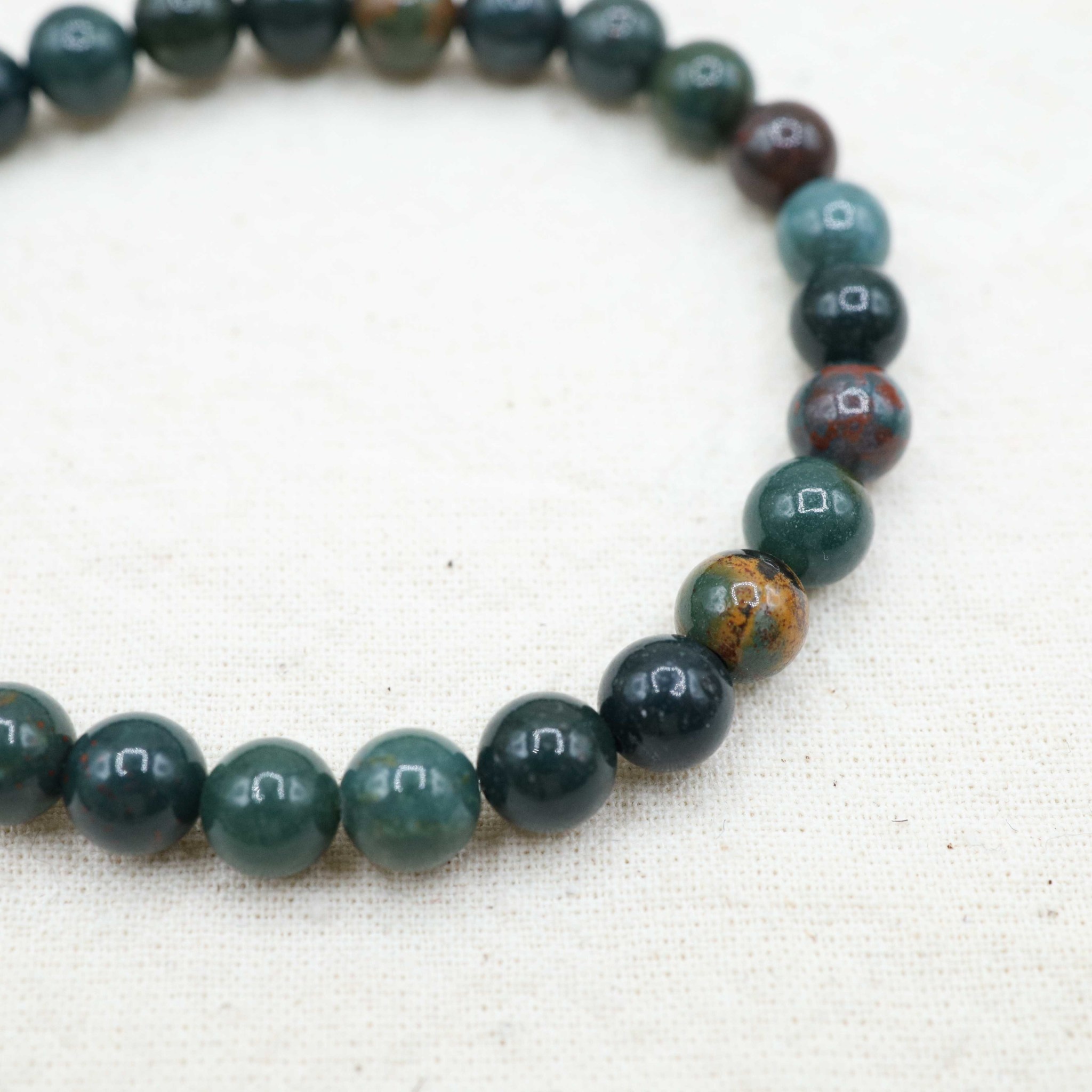 Blood Stone Bracelet - Beads