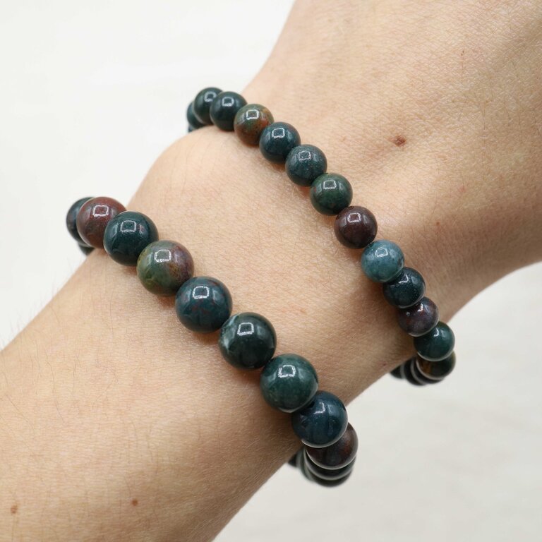 Blood Stone Bracelet - Beads
