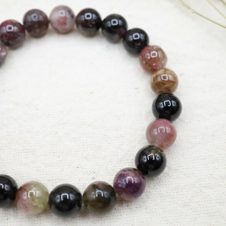 Bracelet Tourmaline mixte - Billes