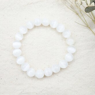 Selenite Bracelet - Beads 8-8.5mm Selenite Bracelet - Beads 8-8.5mm