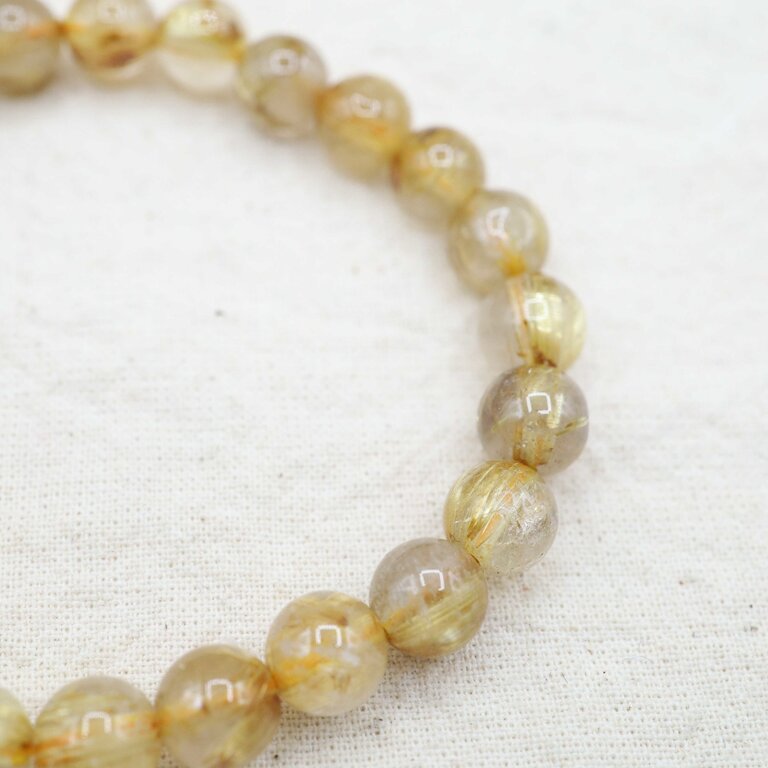 Rutilated Quartz Bracelet - Beads