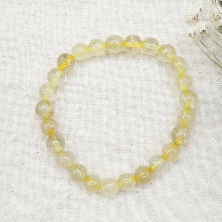 Rutilated Quartz Bracelet - Beads