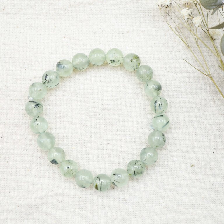 Bracelet Préhnite - Billes 8-8.5mm