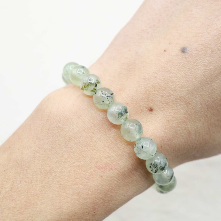 Bracelet Préhnite - Billes 8-8.5mm