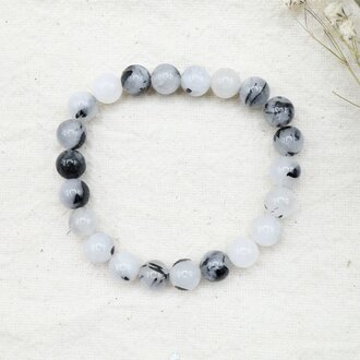 Quartz tourmaline Bracelet - Beads Quartz tourmaline Bracelet - Beads