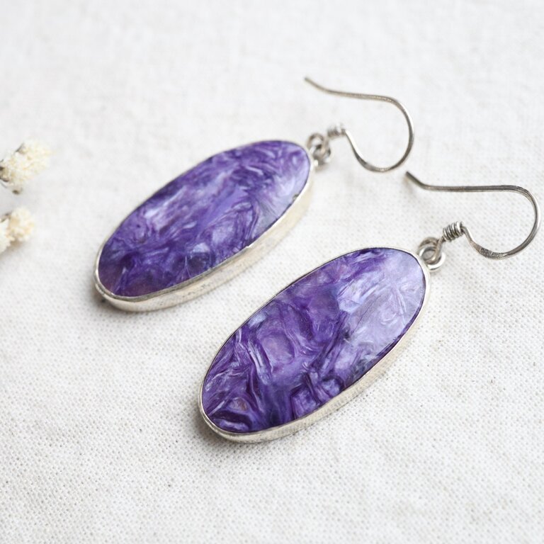 Charoite Earrings - Sortilège