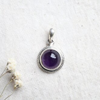 Pendentif Améthyste - Rond Pendentif Améthyste - Rond