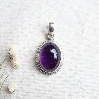 Amethyst Pendant - Hortensia