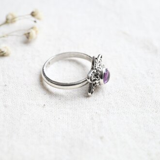 Amethyst Ring - Lotus Amethyst Ring - Lotus