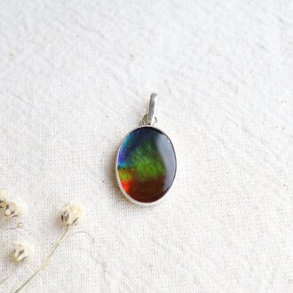 Pendentif Ammolite - Ovale