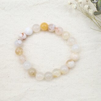 Flower Agate Bracelet - 8mm Flower Agate Bracelet - 8mm