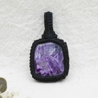 Charoite Pendant Macrame - Mystique Charoite Pendant Macrame - Mystique