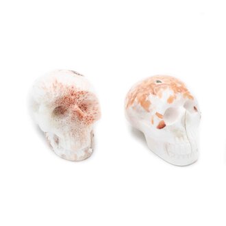 Scolecite & Stilbite - Skull Scolecite & Stilbite - Skull