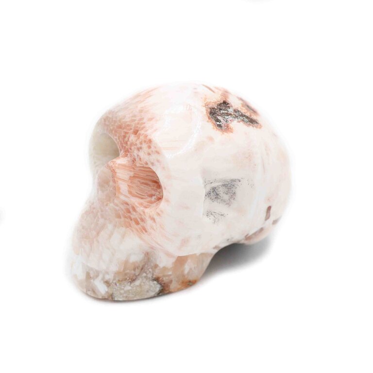 Scolecite & Stilbite - Skull