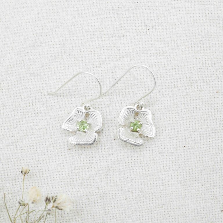 Peridot Earrings - Hydrangea