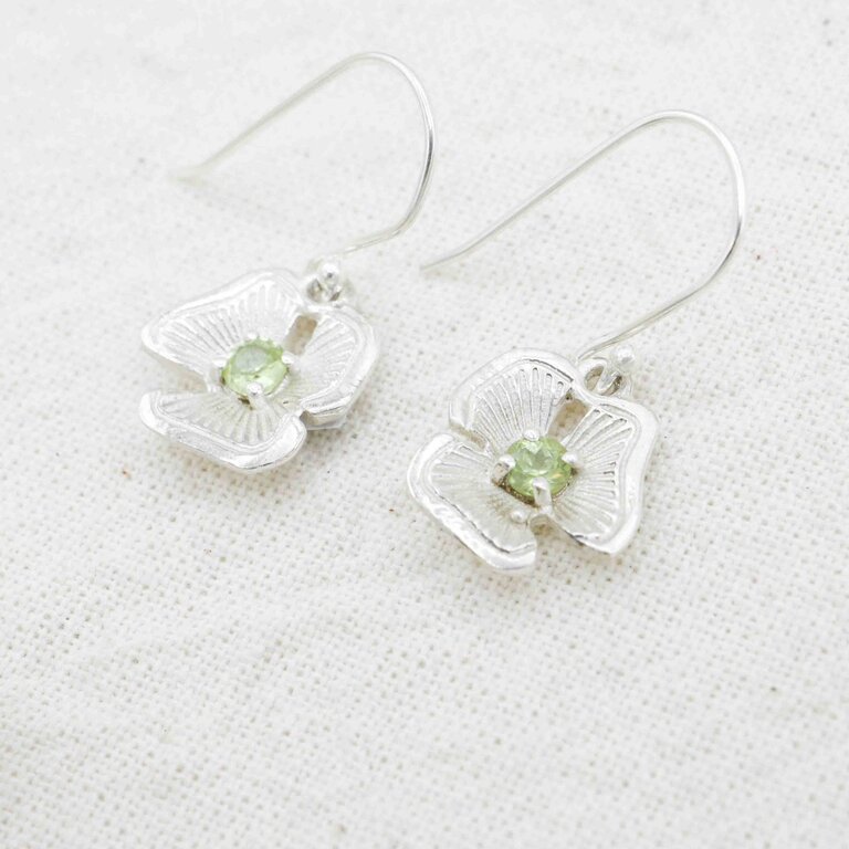 Peridot Earrings - Hydrangea