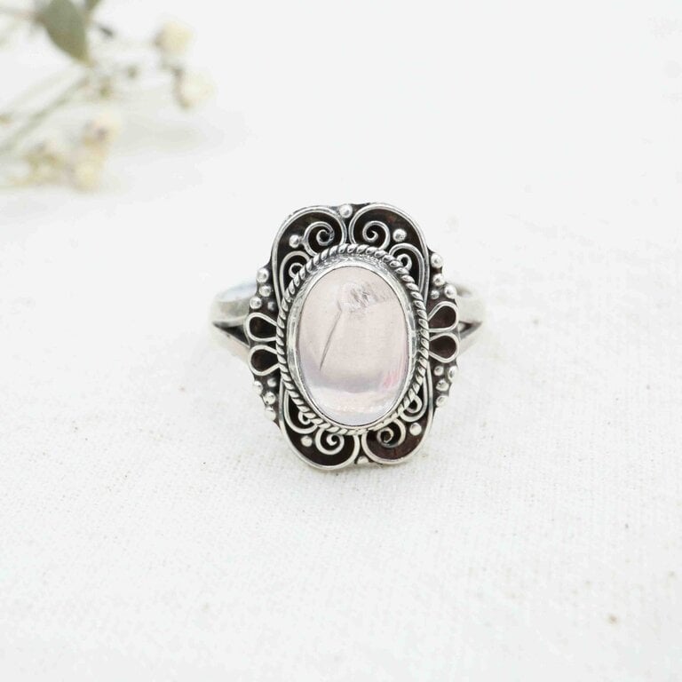 Rose Quartz ring - Iris