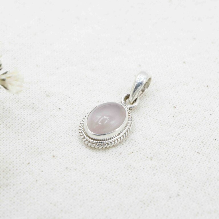 Rose Quartz Pendant - Hortensia