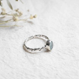 Bague Aigue-marine - Torsade Bague Aigue-marine - Torsade