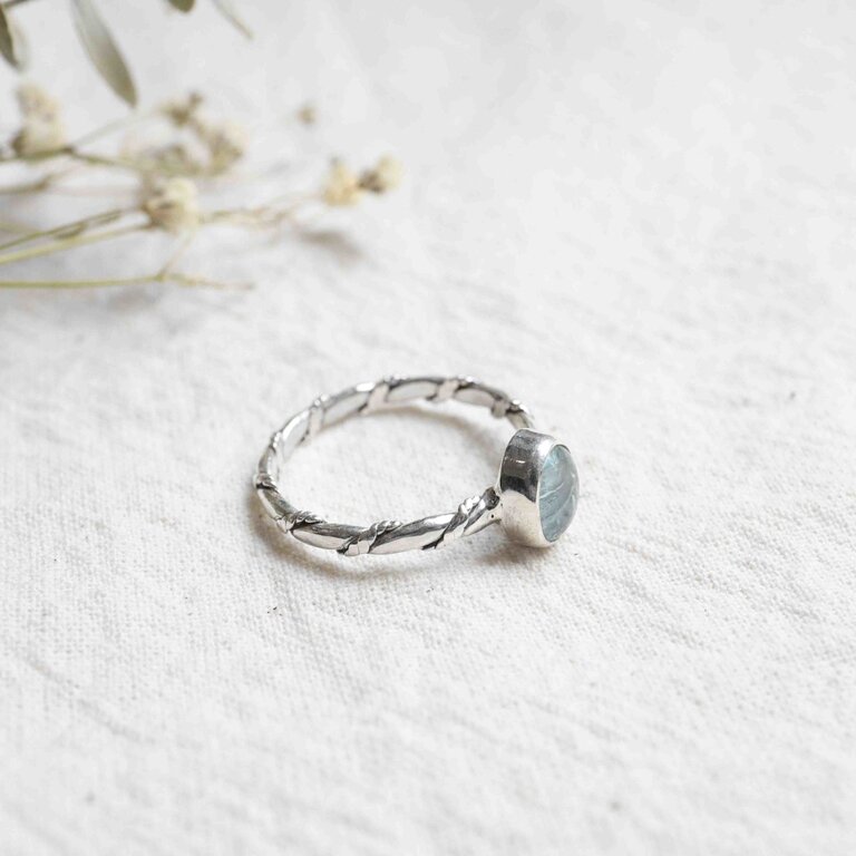 Aquamarine Ring - Torsade