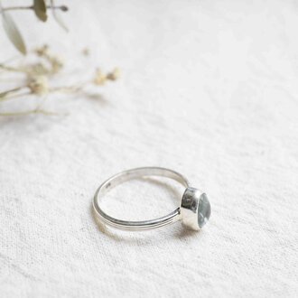 Bague Aigue-marine - Hibiscus Bague Aigue-marine - Hibiscus
