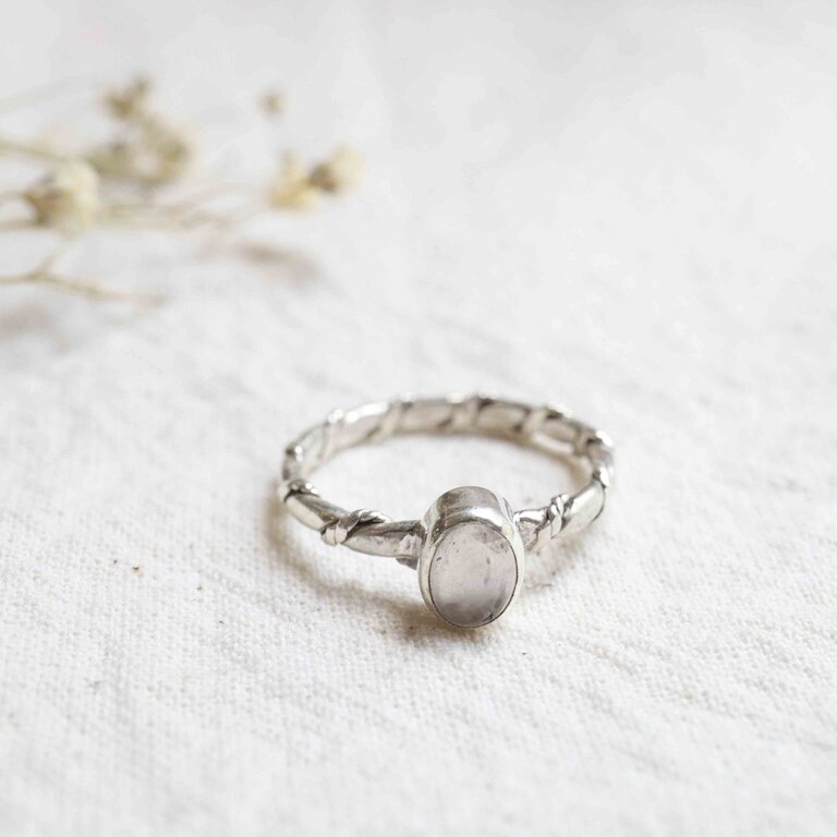 Rose Quartz Ring - Torsade