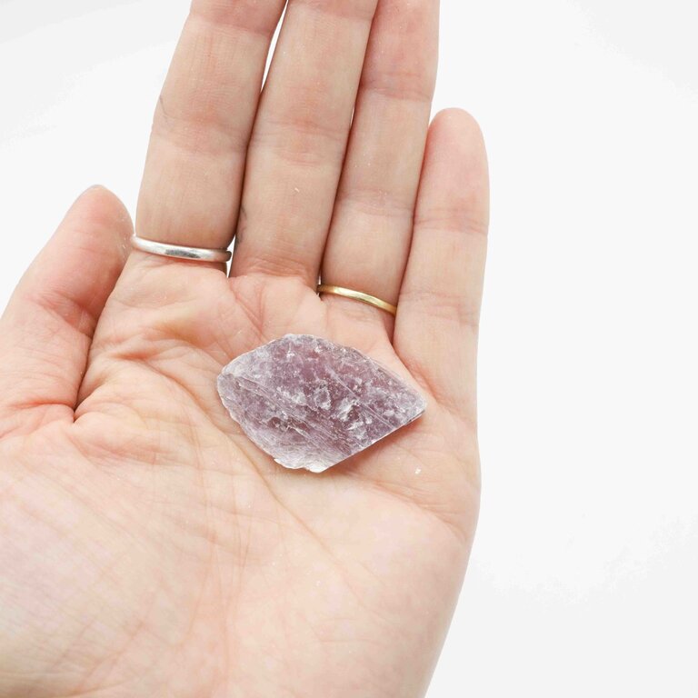 Lepidolite - Rough slice