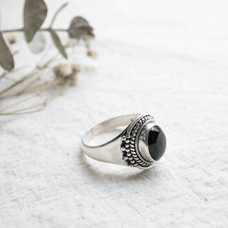 Black Tourmaline Ring - Solaire Black Tourmaline Ring - Solaire