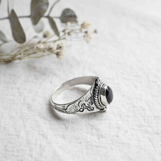 Black Tourmaline Ring - Draco Black Tourmaline Ring - Draco