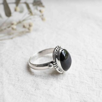 Black Tourmaline Ring - Cascade Black Tourmaline Ring - Cascade