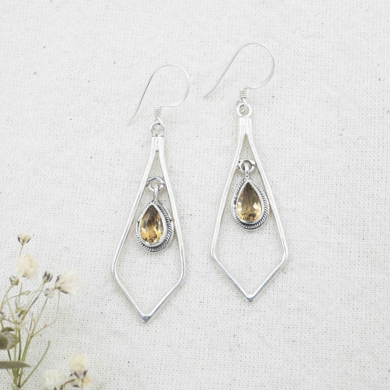 Boucles d'oreilles Citrine - Forseti