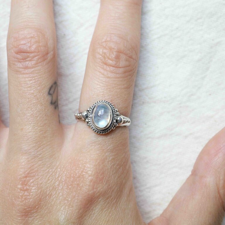 Rainbow moonstone ring  - Darla